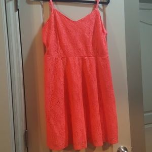 Neon orange dress